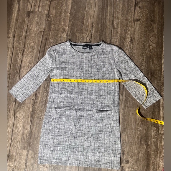 Nicole‎ Miller Gray and black Long Sleeve Dress - Picture 5 of 11